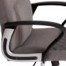 Кресло ADVANCE, флок/кож/зам , серый/металлик, 29/C 36