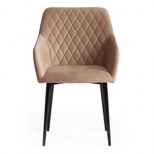 Кресло BREMO (mod. 708) / 1 шт. в упаковке, ткань/металл, 58х55х83 см, высота до сиденья 48 см, бежевый barkhat 5/черный