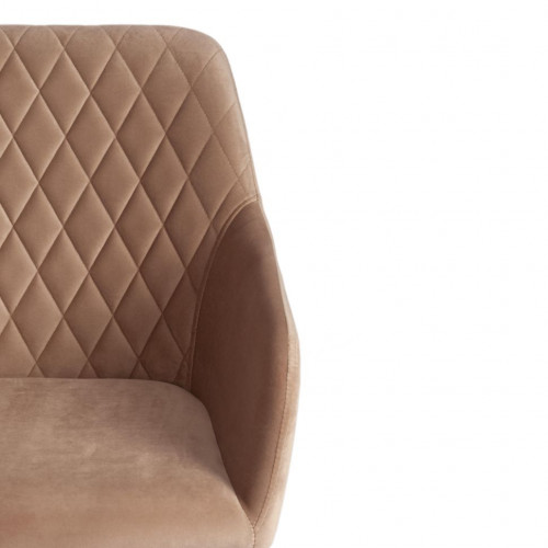 Кресло BREMO (mod. 708) / 1 шт. в упаковке, ткань/металл, 58х55х83 см, высота до сиденья 48 см, бежевый barkhat 5/черный