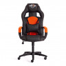 Кресло DRIVER (22), кож/зам/ткань, черный/оранжевый, 36-6/TW-07
