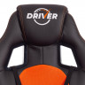 Кресло DRIVER (22), кож/зам/ткань, черный/оранжевый, 36-6/TW-07