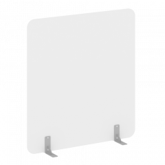 R-line Перегородки на металлических опорах на фетровых подпятниках DP.F-140-150 Белый бриллиант/Серый металл 1400*18*1500