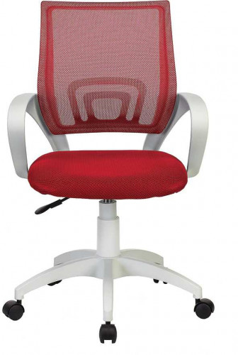 Кресло Бюрократ CH W696 красный TW-35N сиденье красный TW-97N сетка/ткань крестов. пластик пластик белый