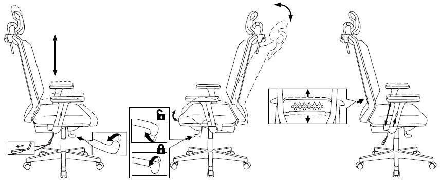 Кресло руководителя Бюрократ Expert черный TW-01 38-418 сетка/ткань с подголов. крестов. пластик