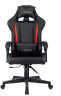 Кресло игровое Zombie GAME TETRA черный/красный эко.кожа крестов. пластик