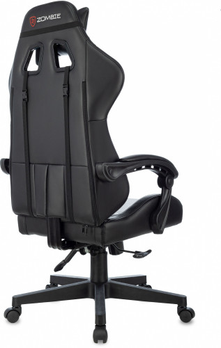 Кресло игровое Zombie GAME TETRA черный/красный эко.кожа крестов. пластик