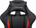 Кресло игровое Zombie GAME TETRA черный/красный эко.кожа крестов. пластик
