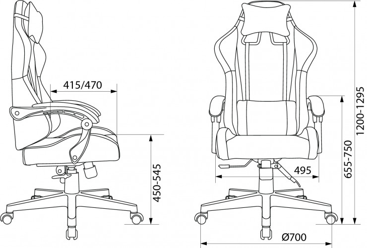 Кресло игровое Zombie GAME TETRA черный/красный эко.кожа крестов. пластик