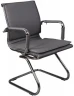 Кресло Бюрократ CH-993-Low-V серый эко.кожа низк.спин. полозья металл хром