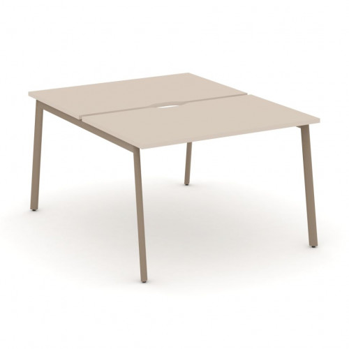 Estetica Рабочая станция на 2 места ES.D.RS-2.2-VP Капучино/Латте металл 1180*1500*750