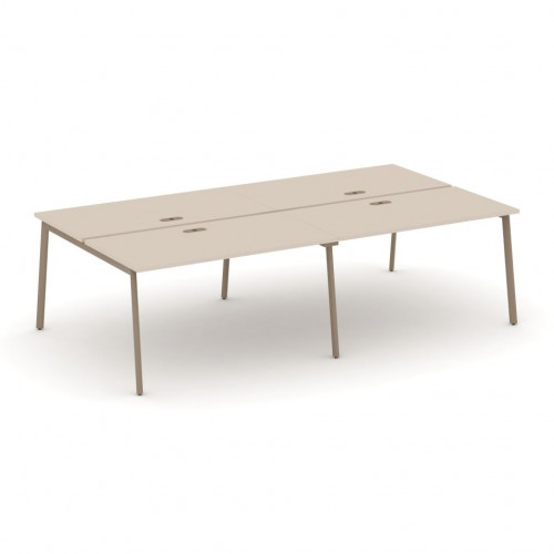 Estetica Рабочая станция на 4 места ES.D.RS-4.3-LP Капучино/Латте металл 2760*1500*750