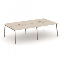 Estetica Рабочая станция на 4 места ES.D.RS-4.3-LP Капучино/Латте металл 2760*1500*750