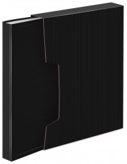 Папка с 80 прозр.вклад. Бюрократ DeLuxe DLVBOX80BLCK A4 пластик 0.7мм черный в коробе