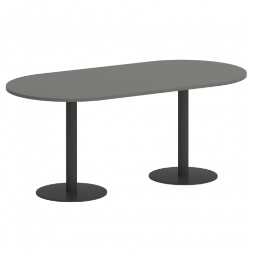 Home Office Стол овальный VR.SP-5-180.1 Металлик/Антрацит металл 1800*900*750