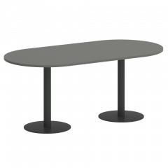 Home Office Стол овальный VR.SP-5-180.1 Металлик/Антрацит металл 1800*900*750