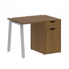 Home Office Стол письменный VR.SP-3-98.1.A Орех/Серый металл 980*720*750