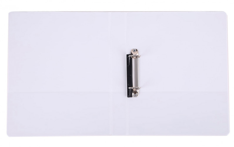 Папка на 2-х D-кольцах Deli E5610N A4 пластик 0.13мм белый вмест.180лист.