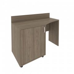 Light Стол (узкий) с тумбой и бортиком С-СТУ-120 (L) Вяз 1200*550/400*750