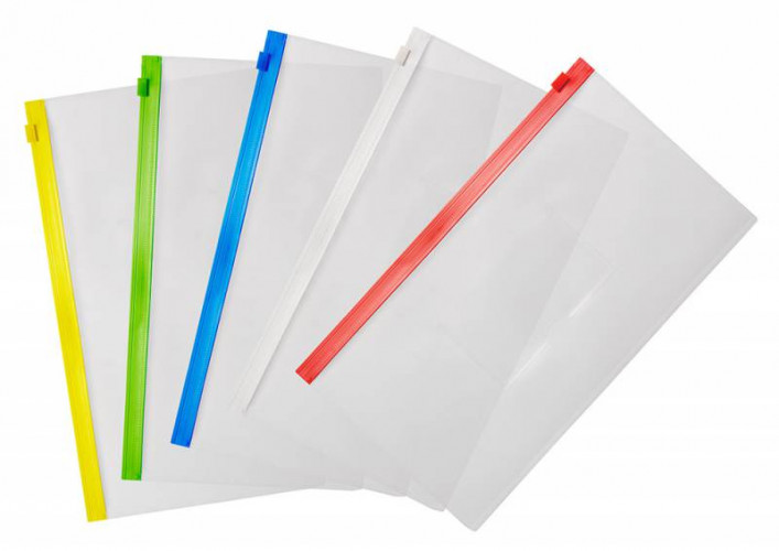 Папка на молнии ZIP Бюрократ -BPM6AYEL полипропилен 0.15мм карм.для визит. цвет молнии желтый Travel формат