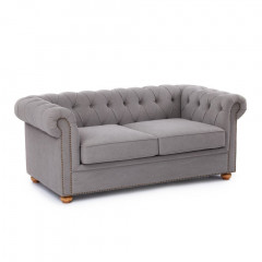 Диван-трансформер Secret De Maison Chesterfield (mod. 5137-40B), дерево береза, ткань: хлопок, 183х99х77см, серый / AJ808-36