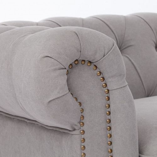 Диван-трансформер Secret De Maison Chesterfield (mod. 5137-40B), дерево береза, ткань: хлопок, 183х99х77см, серый / AJ808-36