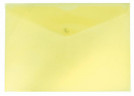 Конверт на кнопке Бюрократ -PK803TYEL A4 пластик 0.15мм желтый