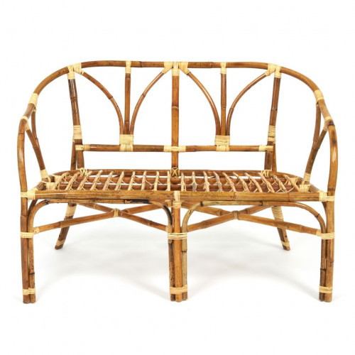 Комплект для отдыха RONDO ECO SKIN (стол круглый (со стеклом)+2 кресла + диван)) /с подушками/, Natural (натуральный)