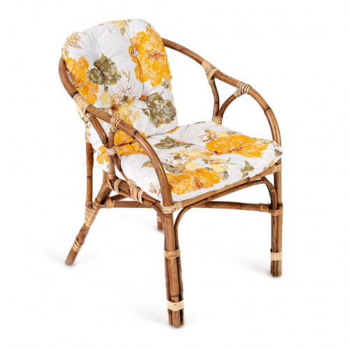 Комплект для отдыха RONDO ECO SKIN (стол круглый (со стеклом)+2 кресла + диван)) /с подушками/, Natural (натуральный)