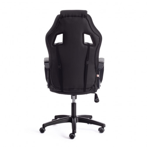 Кресло DRIVER (22), кож/зам/ткань, черный/серый, 36-6/TW-12