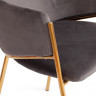 Кресло KRONOS (mod. 8158), металл/вельвет, серый/золотые ножки, G062-40