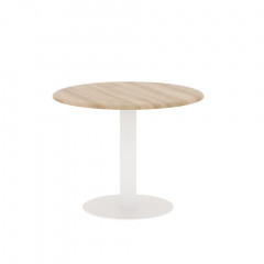 Конференц стол WCT 110 Бук Тиара/Белый D1000х754 WAVE