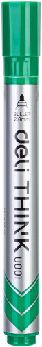 Набор маркеров для досок Deli EU00150-P Think круглый пиш. наконечник 2мм зеленый коробка картонная (12шт.)