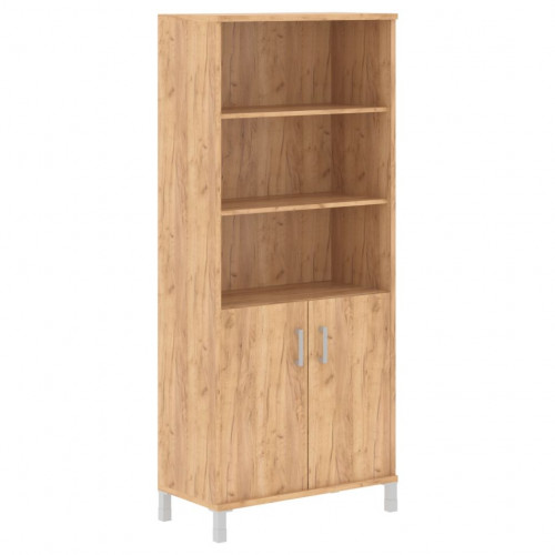 Шкаф высокий с глухими малыми дверьми B 430.2 Дуб Бофорд 900х450х2054 BORN