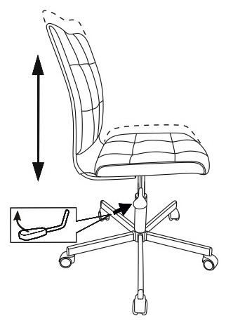 Кресло Бюрократ CH-330M светло-розовый Diamond 357 эко.кожа крестов. металл