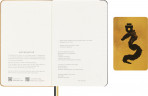 Блокнот Moleskine LIMITED EDITION YEAR OF THE DRAGON LECNYDRAGQP060ASNB Large 130х210мм обложка текстиль 176стр. линейка золотистый Ahn Sang Soo