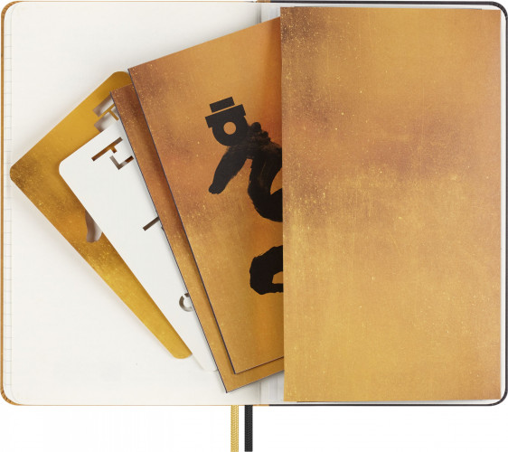 Блокнот Moleskine LIMITED EDITION YEAR OF THE DRAGON LECNYDRAGQP060ASNB Large 130х210мм обложка текстиль 176стр. линейка золотистый Ahn Sang Soo