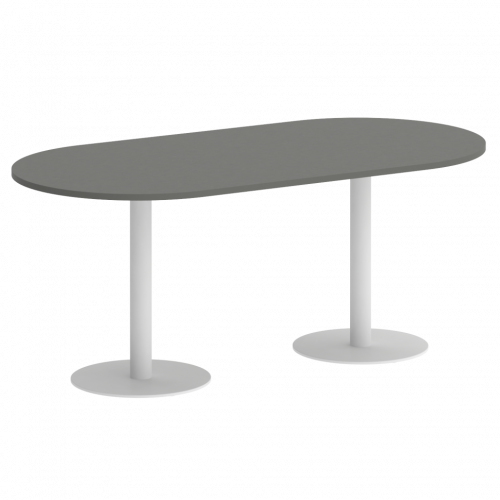 Home Office Стол овальный VR.SP-5-180.1 Металлик/Белый металл 1800*900*750