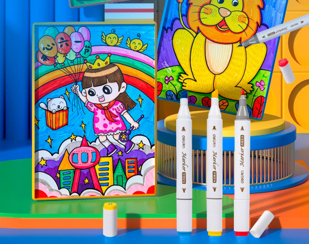 Набор маркеров для скетчинга Deli 70818-60 скошенный пиш. наконечник 60цв. пластиковая коробка