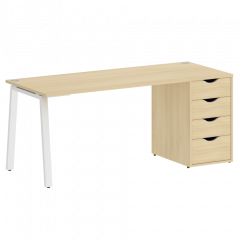 Home Office Стол письменный VR.SP-3-178.4.A Акация/Белый металл 1780*720*750