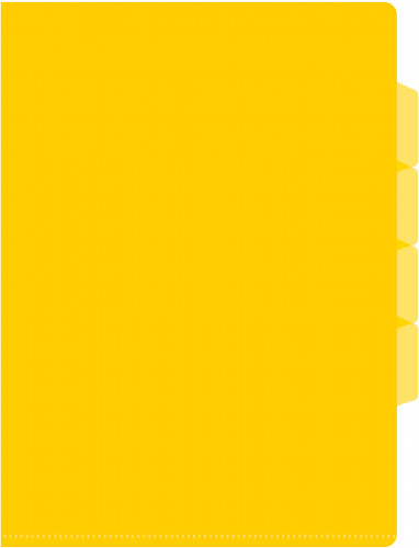 Папка-уголок Бюрократ -E356YEL 3 уровн. A4 пластик 0.15мм желтый