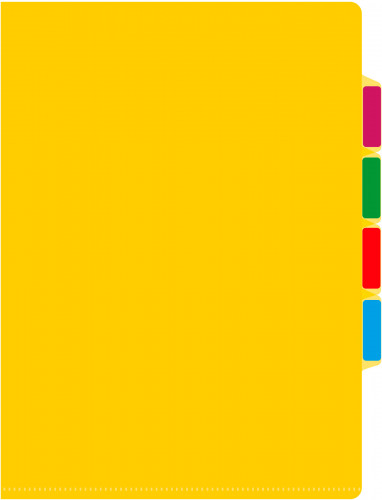 Папка-уголок Бюрократ -E356YEL 3 уровн. A4 пластик 0.15мм желтый