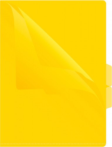Папка-уголок Бюрократ -E356YEL 3 уровн. A4 пластик 0.15мм желтый