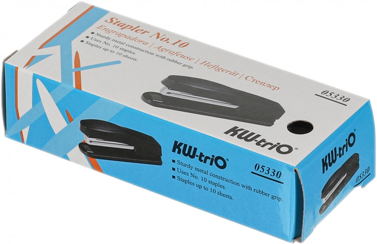 Степлер Kw-Trio 05330d/gray Trio N10 (10листов) темно-серый 100скоб