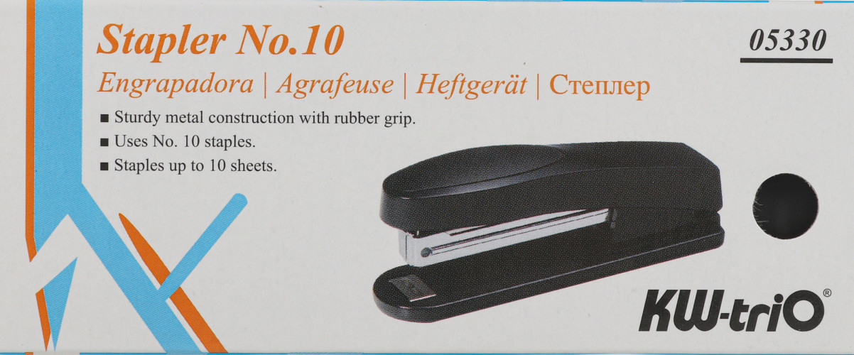Степлер Kw-Trio 05330d/gray Trio N10 (10листов) темно-серый 100скоб