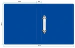 Папка на 2-х кольцах Buro -ECB0430/2RBLUE A4 пластик 0.5мм синий