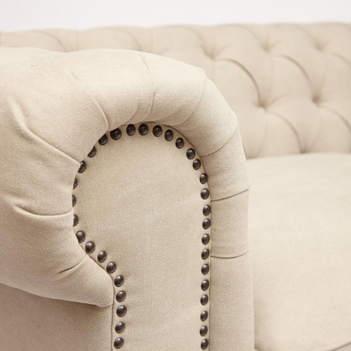 Диван-трансформер Secret De Maison Chesterfield (mod. 5137-60B), дерево береза, ткань: хлопок, 240*96*76см, бежевый / AJ808-05