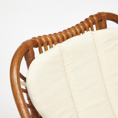 Комплект для отдыха SONOMA ( стол круглый (со стеклом)+2 кресла+диван ) /с подушками/, ротанг, кр:63х69х79см, дв:112х69х79см, ст:D50х56,5см, coco brown (коричневый кокос)