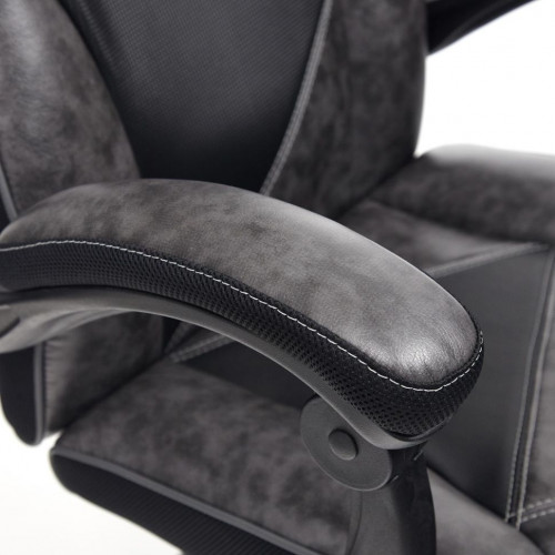 Кресло ARENA, кож/зам, серый/черный, 2 tone серый/карбон черный