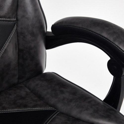 Кресло ARENA, кож/зам, серый/черный, 2 tone серый/карбон черный