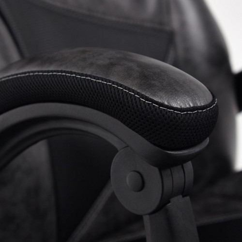 Кресло ARENA, кож/зам, серый/черный, 2 tone серый/карбон черный